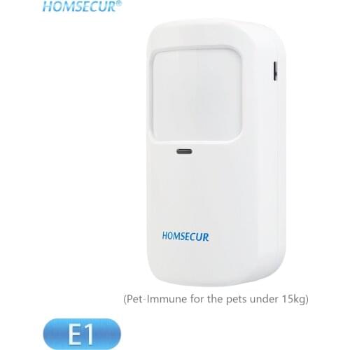 HOMSECUR Wireless 433MHz Pet Friendly PIR Motion Sensor (for the pets under 10kg) A12 For Home Alarm System