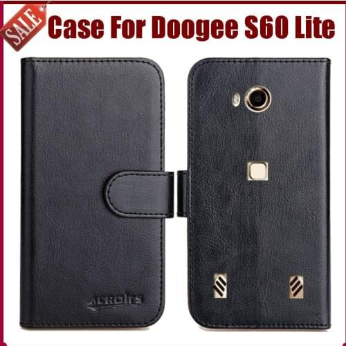 Hot Sale! Doogee S60 Lite Case New Arrival 6 Colors High Quality Flip Leather Protective Phone Cover For Doogee S60 Lite Case