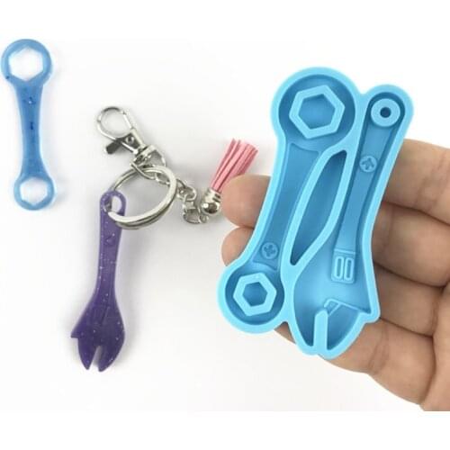 Tool Wrench Epoxy Resin Mold Keychain Pendant Silicone Mould DIY Crafts Jewelry Decorations Casting Mold Drop Shipping