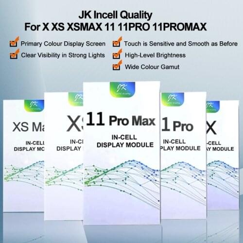 JK GX Soft OLED Screen For iPhone X Xs XSMAX LCD Display Touch Screen Digitizer Assembly No Dead Pixel Replacement Parts + Gift