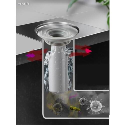 Sewer odor-proof cover sealing plugging mouthparts insect-resistant flavour artifact floor drain deodorizes, silica gel filling