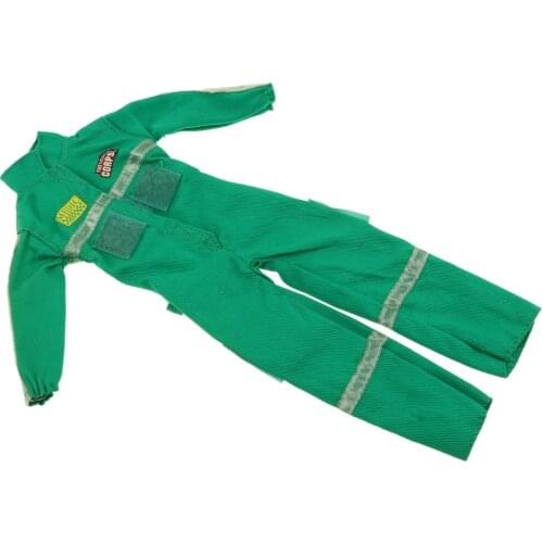 Trendy Doll Outfit Fireman Firefighters Garment Suit For 28-30cm Soldier Doll Accessories Halloween Cosplay Suit Green