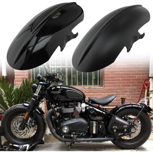 Motorcycle Short Front Fender Mudguard Fairing Chopper For Triumph Bobber Bonneville Speedmaster 1200 18- Cafe Racer
