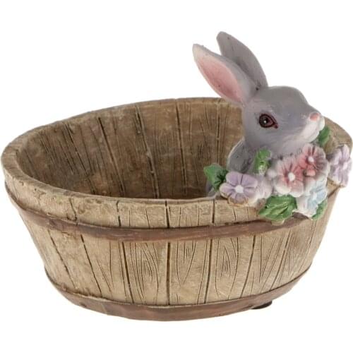 Creative Resin Flower Pot Planter Yard Bonsai Succulent Plant Desk Flowerpot