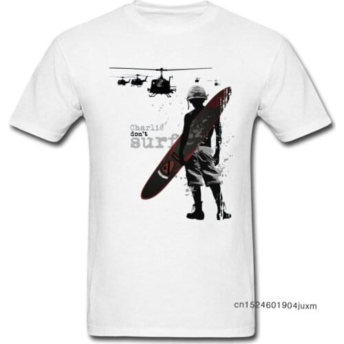 Cool Men T-shirt Charlie Dont Surf Male T Shirt Retro 3D Print Tops Cult Game Tees Military Lover Custom Streetwear Gift Tshirt