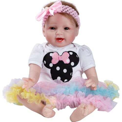 Reborn Doll 55cm Birthday Surprice Gift Lol Doll Soft Silicone Reborn Toddler Girl Doll Baby Dolls Birthday Cake