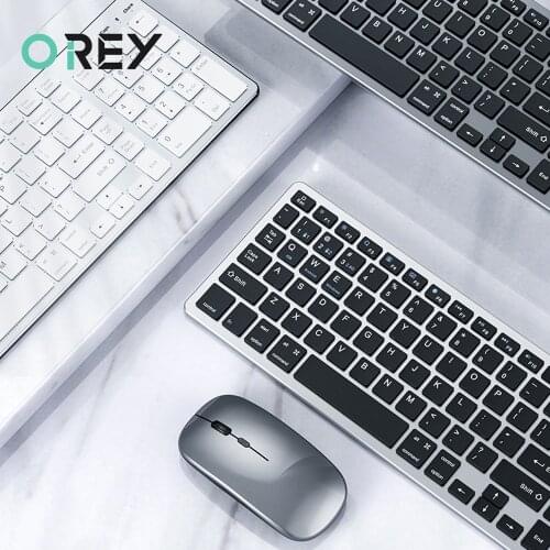 2.4G Bluetooth Wireless Keyboard Mouse Combo Mini Slient Gaming Keyboard Mouse For Macbook Laptop Tablet iPad PC Gamer Computer
