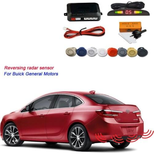 Rear view monitor 4 sensors are suitable for Buick GM models, and the reversing radar LED screen displays the safe distance