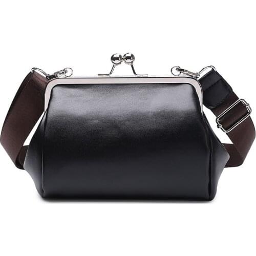 New Simple Retro Clip Bag Womens Bag Fashion Korean Casual Shoulder Mini Bag Crossbody Handbag