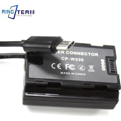 New Type-C Cable to NP-W235 Dummy Battery NP-W235 DC Coupler for Fuji X-T4,XT4 Camera