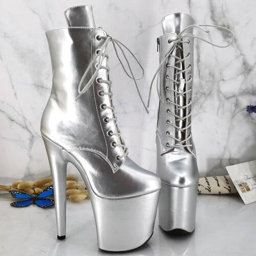 Leecabe 20CM/8inches Pole dancing shoes High Heel platform Pole Dance boot