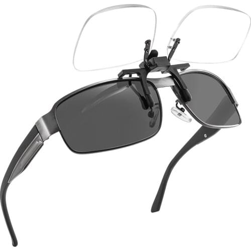 New Clip On Flip Up Down Reading Glasses Men Flip Clip Presbyopic Lenses With Box Women Rimless Magnifier Reading Sunglasses+3.5