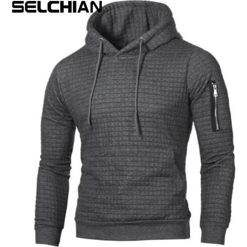 SELCHIAN Men's Pullovers With A Hood