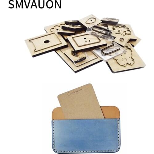 SMVAUON Scrapbooking Die Cutting Card Wood Die Cutting Diy Portable Simple Card Pocket Coin Bag Laser Mold
