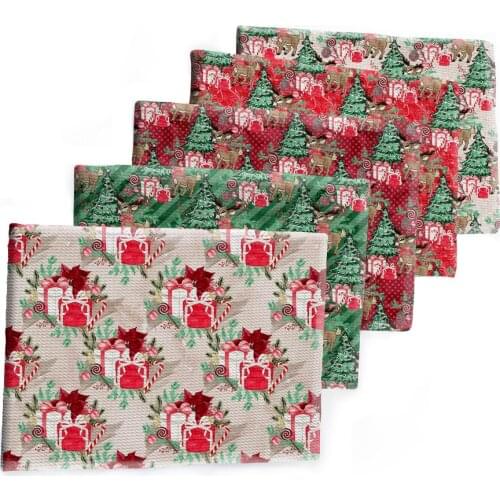 Christmas Tree Decoration Printed Bullet Textured Liverpool Patchwork Tissue Kids home textile 50*145cm