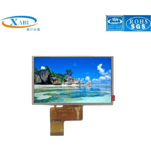 XABL 5.0 Inch LCD TFT Color Screen Interface Full View Memory No Touch 800*480 Resolution Customizable