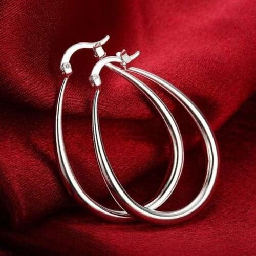 Small Big Circle Women Hoop Earrings Exaggerated Hoop Ear Loop Smooth Ring Round Earring Stainless Steel Jewelry Wholesale