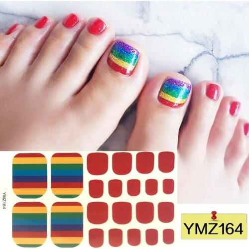 1PC Toenail art Full-Cover Sticker Sheet For ToeNail Sticker Polish Sticker Pedicure Sticker YMZ159-166
