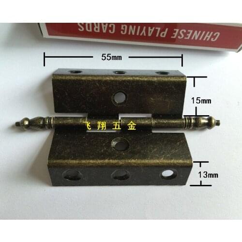 10Pcs Antique Iron Double fold hinge 55*51MM with Screws