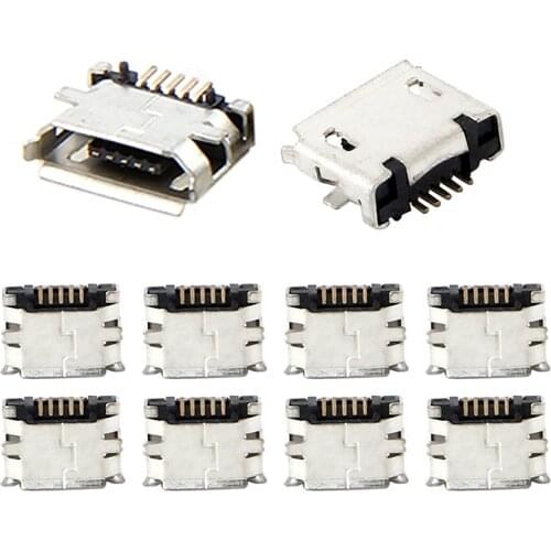 10pcs Micro USB MK5P 5pin Female Connector Micro USB Charging Socket Straight 270B