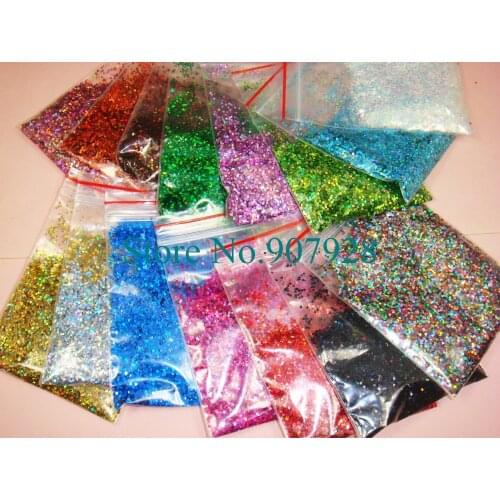 150gram(=Mixed 15 Colors) 1mm(1/24")Dazzling Hexagon Glitter Paillette Spangles Shape for DIY Nail Art Decoration&Glitter Crafts