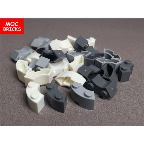 20pcs/lot MOC Bricks Brick, Round Corner 2 x 2 Macaroni with Stud Notch fit with 3063 building blocks toys bricks kids gifts