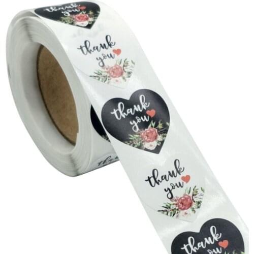 6000pcs 1 Inch Party Decoration Envelope Seal Sticker Round Thank You Decoration Stationery Baking Store Packaging Wholesale