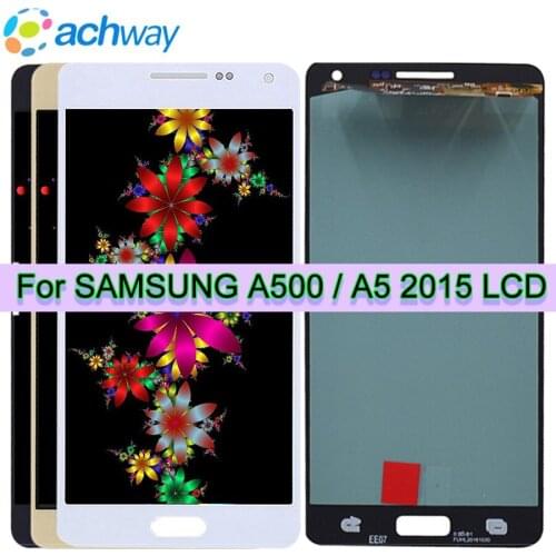 AMOLED LCD for SAMSUNG Galaxy A5 2015 Display A500FU A500 A500F A500M Touch Screen Digitizer Replacement For SAMSUNG Galaxy A500