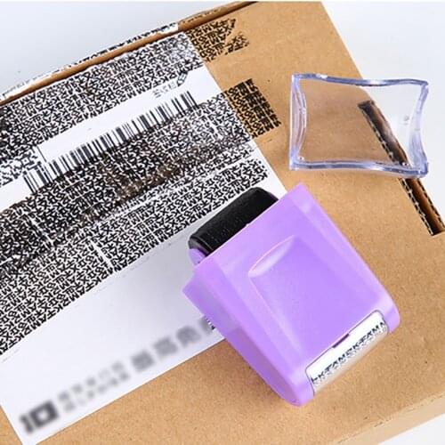 BMBY-Roller Stamp Messy Code Security Stamp Roller Portable Self-Inking Identity Theft Protection Roller Stamp
