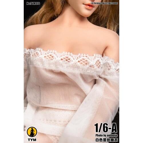 In Stock For Sale 1/6th TYM076 Lace Sexy Transparent Pajamas Be Suit For 12inch Rubberized Female Body Figures