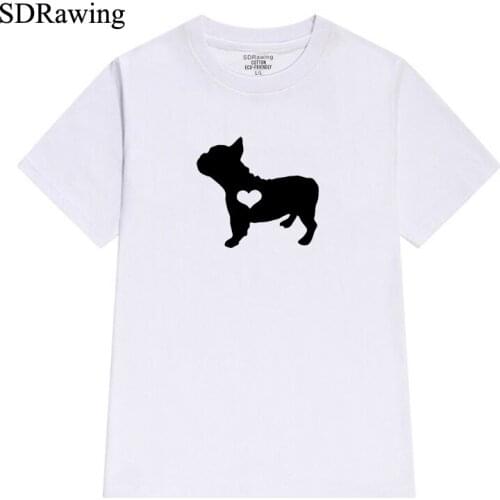 Boston Terrier print cotton t shirts for women dog lover Graphic Tees Hipster Tumblr Cozy summer tops drop shipping
