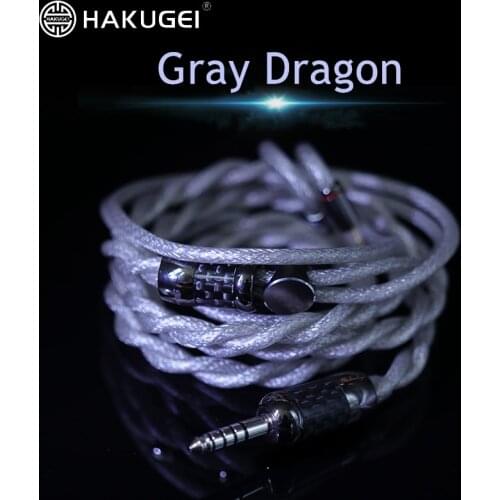 HAKUGEI Gray Dragon Gold Silver Palladium Shield 192 cores Earbuds earphone upgrade Cable wire Litz Silver plated 0.78mm MMCX
