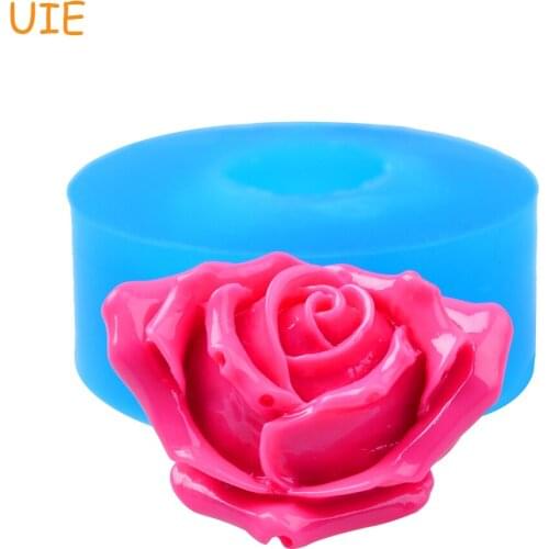 HYL339U 39mm Rose Silicone Mold - Flower Mold Cake Topper, Sugarcraft, Fondant, Resin Clay, Chocolate, Cookie Biscuit Icing