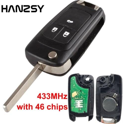 2/3/4/5 Buttons 433MHz with ID46 chips HU100 Blade Remote Key for CHEVROLET Malibu Cruze Aveo Spark Sail Flip folding car keys
