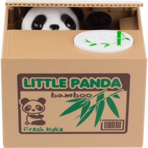 Money Box Monkey Panda Automatic Stealing Coin Cat Kitty Coins Cents Piggy Bank Saving Money Box Kids Moneybox for Kids Gift