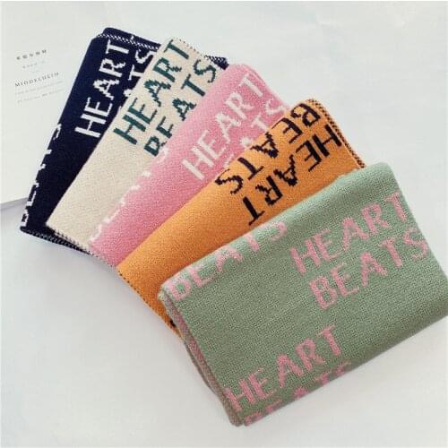 Korean Version of Childrens Warm Wool Scarf In Winter. Knitted Scarves for Boys and Girls. Childrens Warm Neck Cover