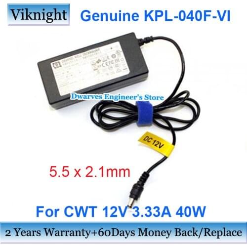 KPA-040F KPL-040F-VI 12V 3.33A 40W ISO AC ADAPTER Power Supply CWT Charger For Meos LED LCD TV