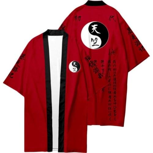 Anime Tokyo Revengers Cosplay Cloak Black Red Tenjiku Uniform Kurokawa Izana Hanagaki Takemichi T-shirt Shorts Men Short-sleeve