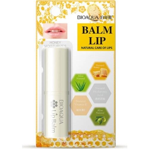 Natural Aloe Honey Moisturizing Lip Balm Colorless Refine repair lip wrinkles For Woman Winter Lip Care
