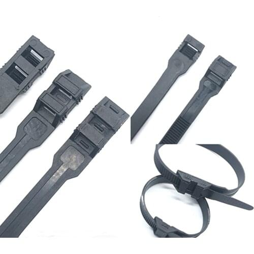 Xingo Colorful Unique Double Self-Lock Black Nylon Cable Ties Fasten Loop Electrical Wire ties UV Heavy Duty Zip ties 50Pcs