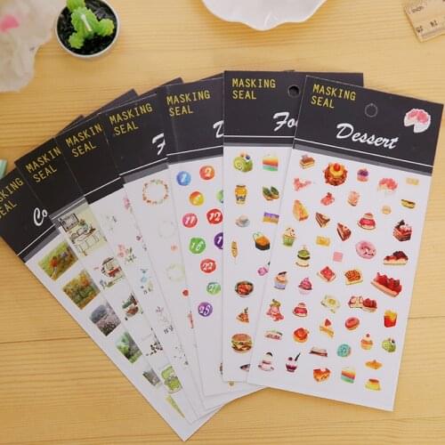 Hand Craft DIY Phone Decorations Adhesive Sticker Creative Cartoon Ice Cream Cake Idyllic Stickers Laptop Decal
