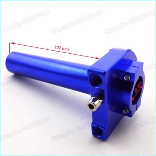 Blue CNC Aluminum Twist Throttle For Scooter Street Motorcycle Pit Dirt Bike Motocross Atv Quad