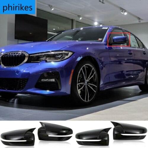 Car styling Carbon fiber for BMW G20 G28 2020 rearview mirror Shell frame door Horn decoration Covers Stickers Auto accessories