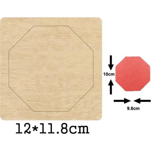 Octagon Cup Board Mat Irregular Pad DIY Cutting Mold Wood Dies For Leather Blade Rule Cutter For DIY Leather Cloth Paper Crafts