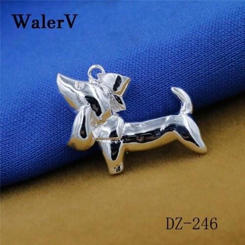 WALERV Stamp Pendant Fashion Jewelry Accessories Fashion Lovely Little Dog Shape Pendant for Women Men Girl Wedding
