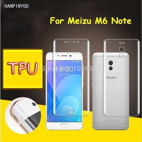 Front / Back Full Coverage Clear Soft TPU Film Screen Protector For Meizu M6 Note 5.5" , Cover Curved Parts (Not Tempered Glass)