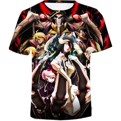 Anime Overlord Over Lord Gargantua T Shirt Cosplay 3D Printed Short Sleeve T-shirt Unisex Summer Top Tee Casual T Shirts Costume