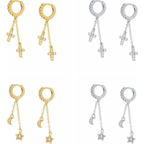 Prevent Allergies 925 Silver Animal Bird Zircon Pendant Earrings Girl Fashion Hoop Earrings Birthday Wedding Gifts