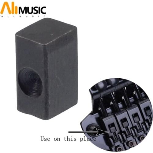 12pcs Electric Guitar Tremolo Bridge String Saddle Clamp Pressure Lock String Insert iron Block for Electric Guitar 8.15X4X5MM