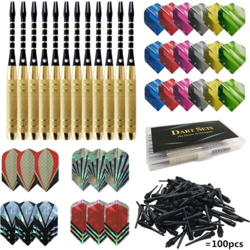 12 pcs/set professional Safe Dart With Extra 100 Soft Tip Aluminium Shafts Darts Flights Indoor Entertainment